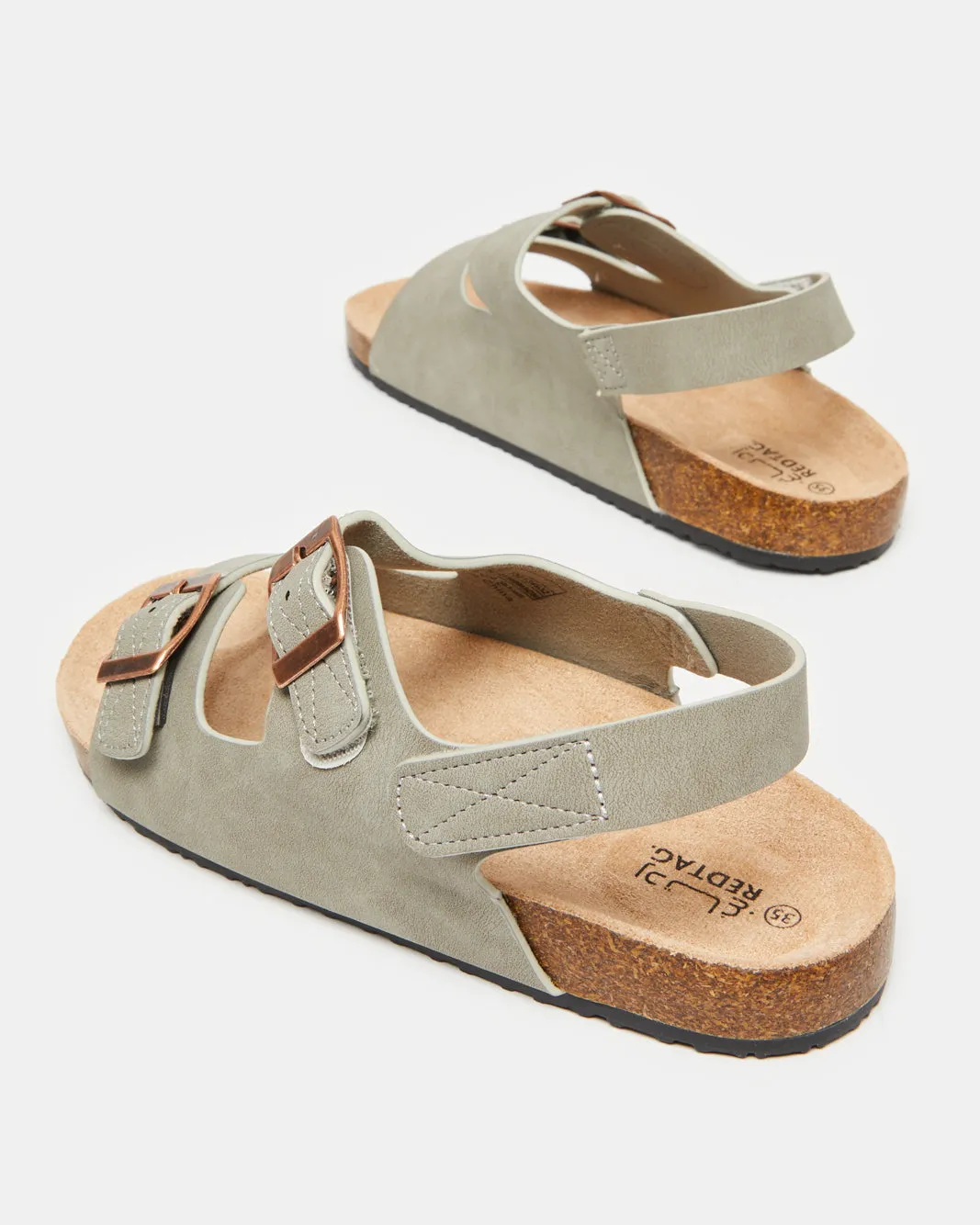 Senior Boys Grey Cork Sandals sold by Redtag product image thumbnail 4