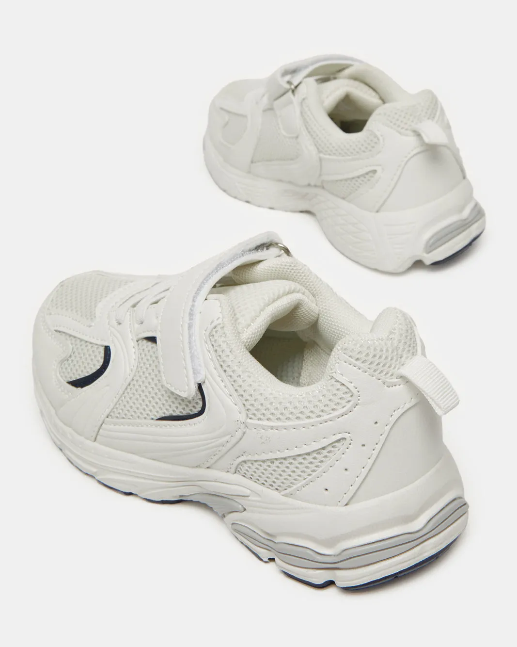 Boys White Material Block Trainers sold by Redtag product image thumbnail 4