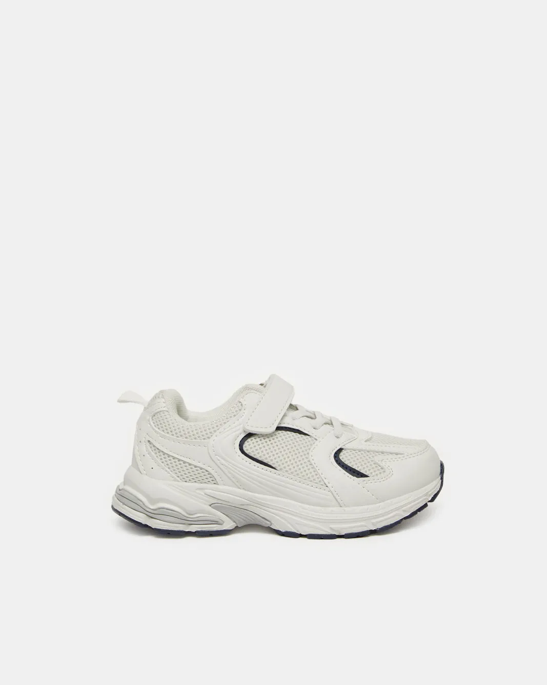 Boys White Material Block Trainers sold by Redtag