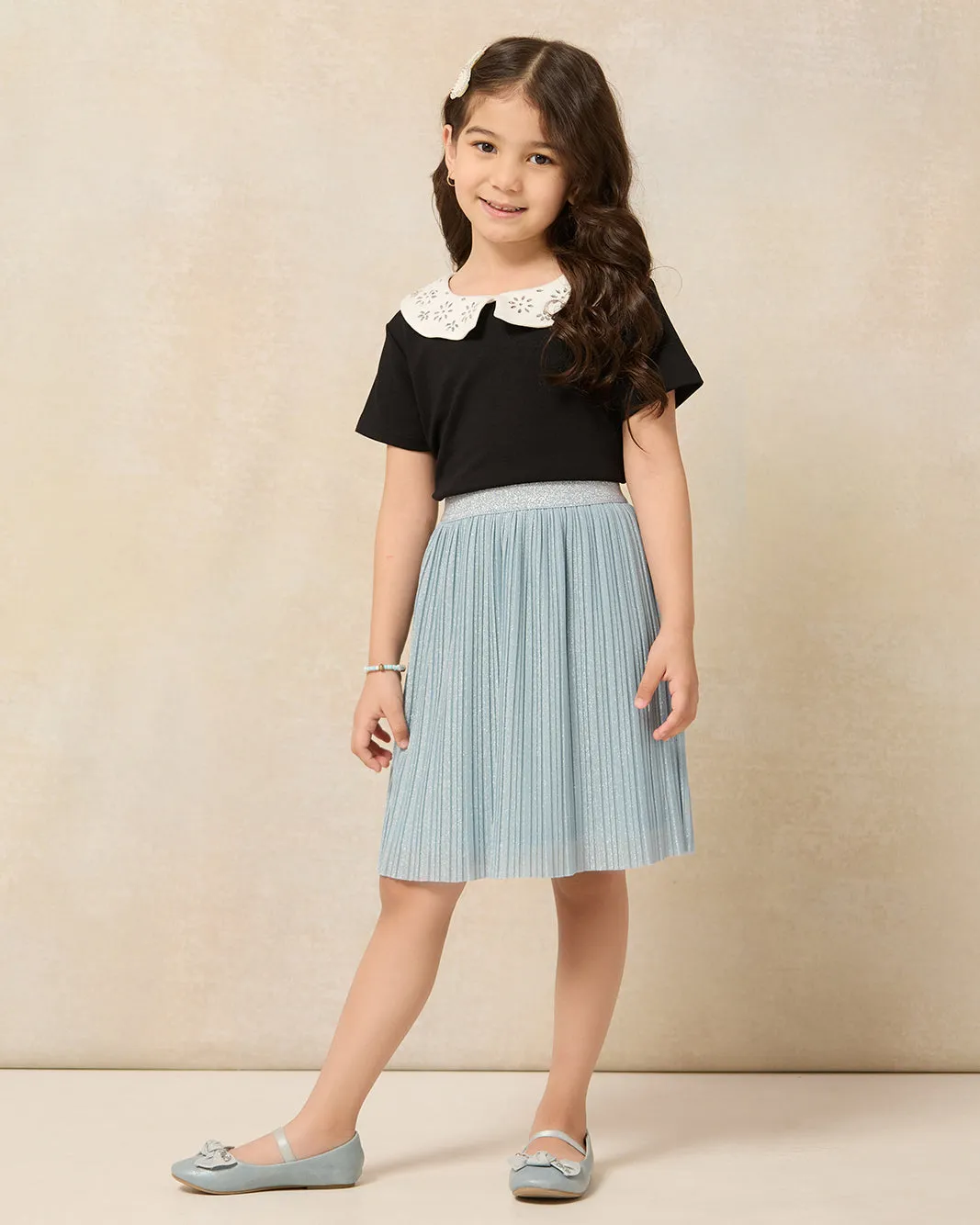 Girls Black Embellished Casual Top sold by Redtag product image thumbnail 2