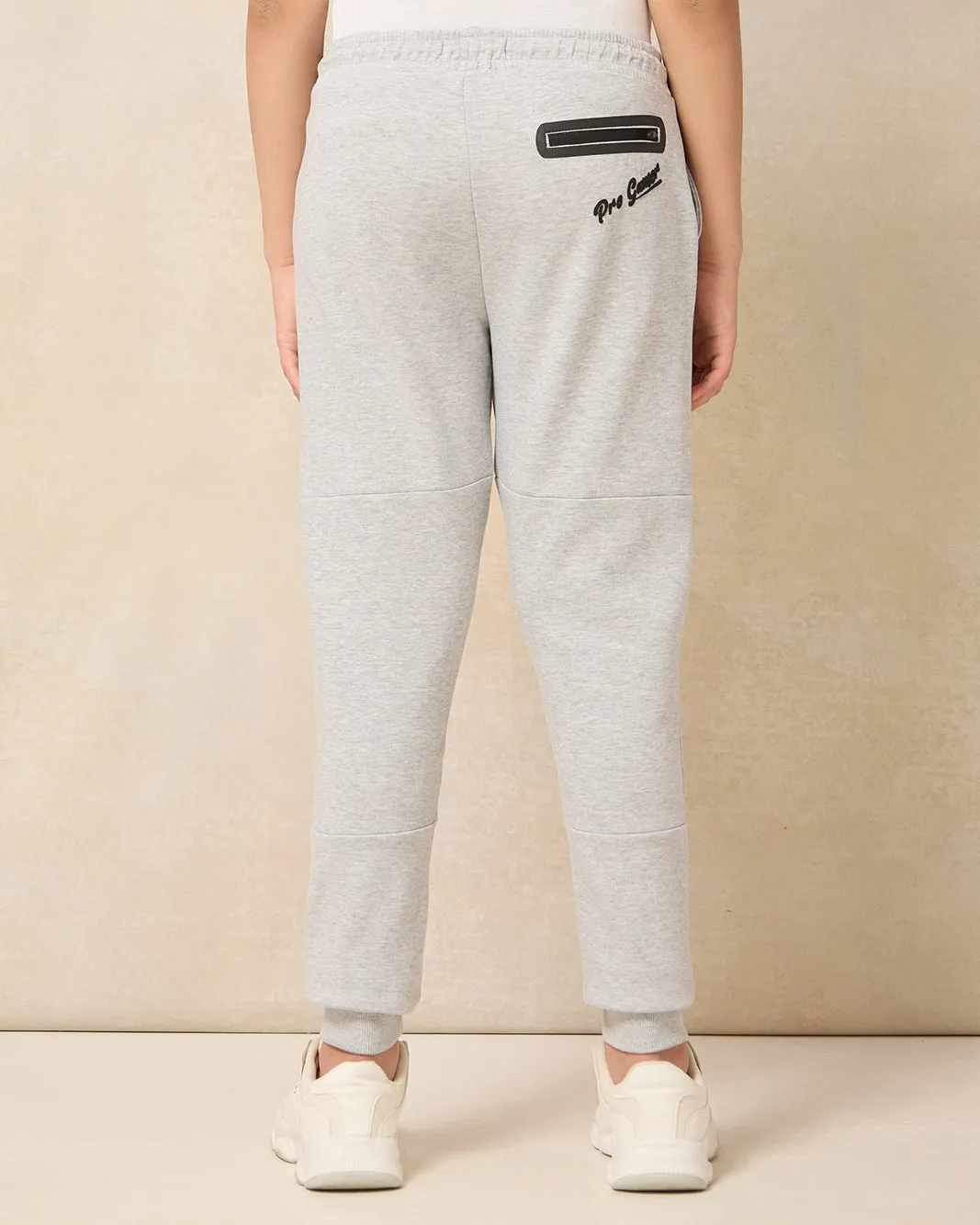 Senior Boys Grey Mel Plain Cut & Sew Active Pants sold by Redtag product image thumbnail 3