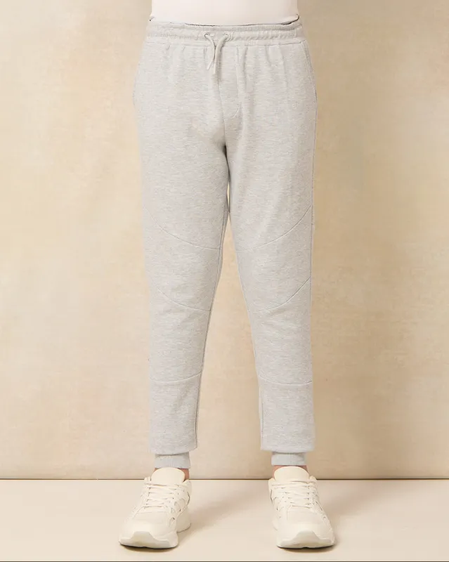 Senior Boys Grey Mel Plain Cut & Sew Active Pants sold by Redtag