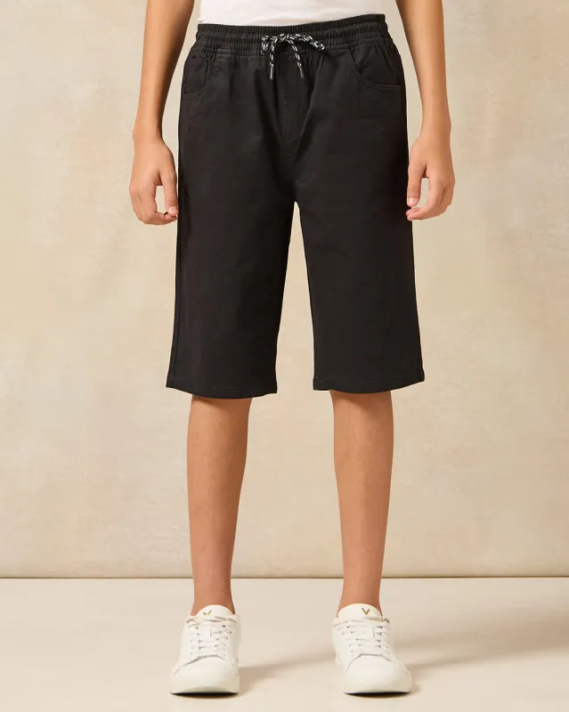 Senior Boys Black Table Shorts sold by Redtag