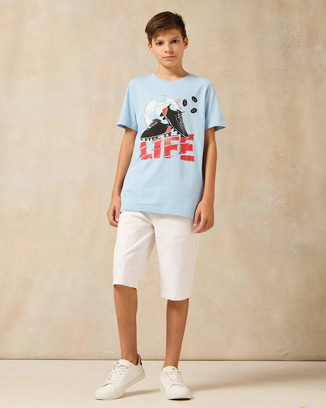 Senior Boys Blue Football Is Life T-Shirt sold by Redtag product image thumbnail 2