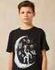 Senior Boys Black Astronaut Basketball Print T-Shirt sold by Redtag