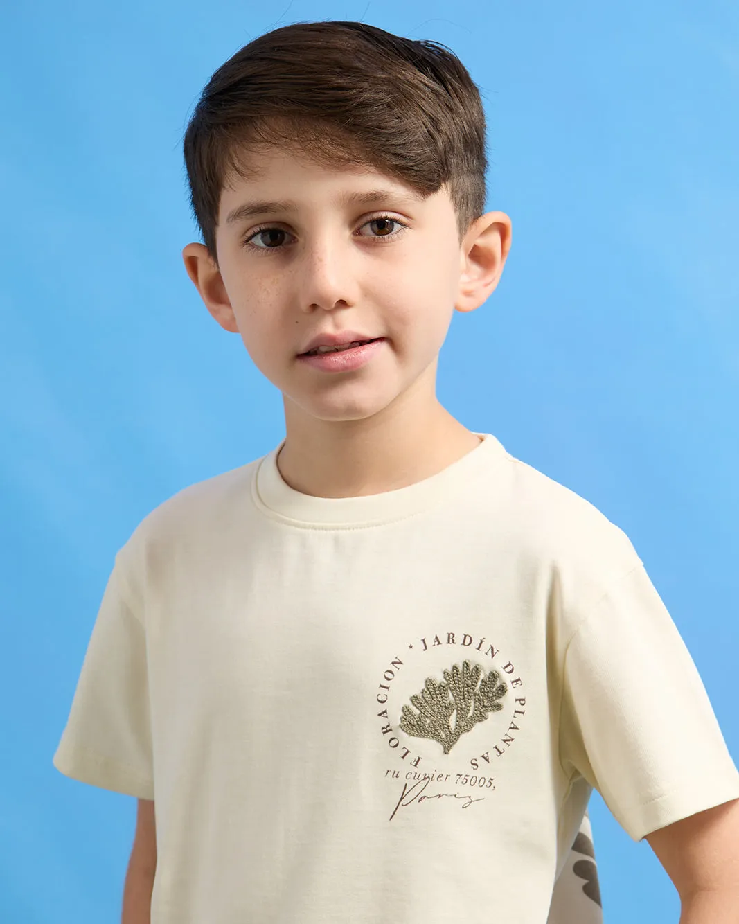 Boys Beige Printed T-Shirt sold by Redtag product image thumbnail 4