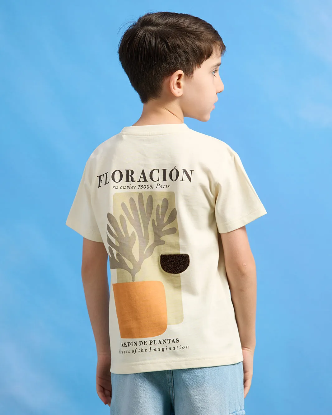 Boys Beige Printed T-Shirt sold by Redtag product image thumbnail 3