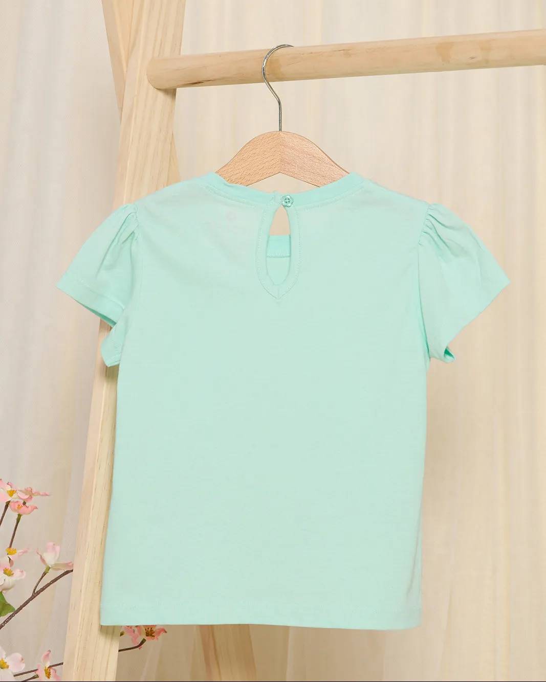 Infant Girls Blue Flamingo Print T-Shirt sold by Redtag product image thumbnail 4