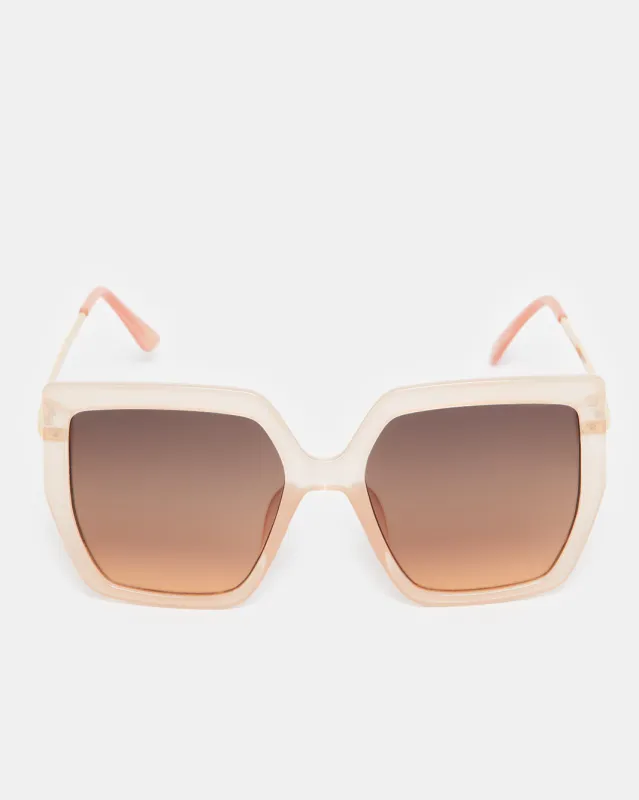 Women Beige Oversize Sunglasses sold by Redtag