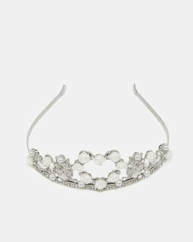 Girls Silver Embellished Hairband sold by Redtag