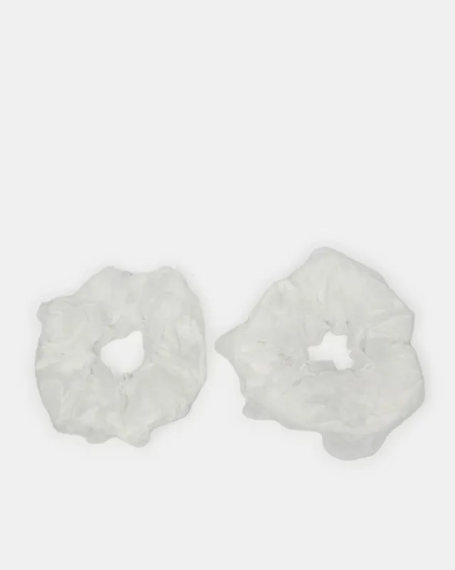 Girls White Hair Elastic (Pack of 2) sold by Redtag