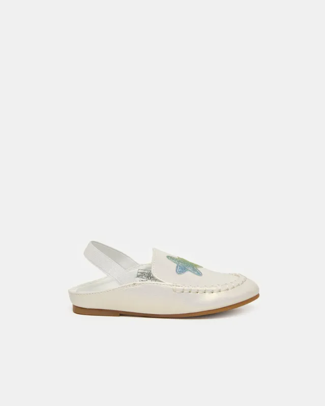 Girls White Star Mule sold by Redtag