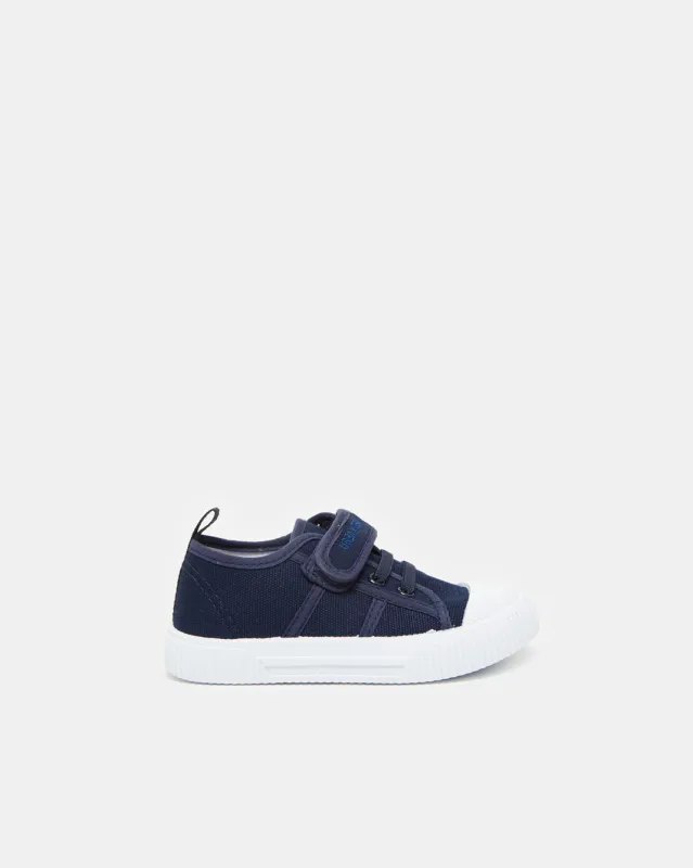 Boys Navy Printed Velcro Sneakers sold by Redtag