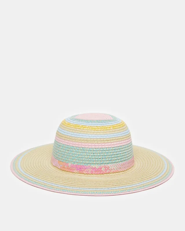 Girls Multicolor Embellished Hat sold by Redtag