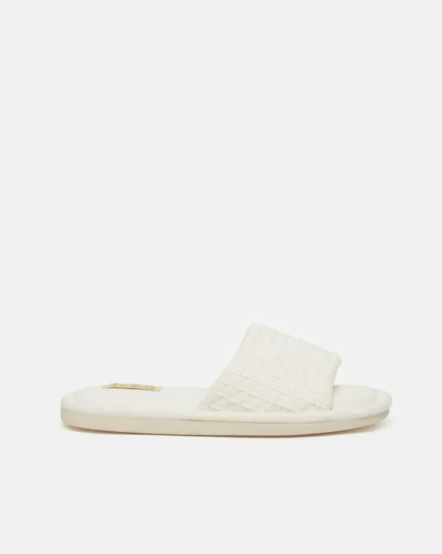 Women White Waffle Slipper sold by Redtag