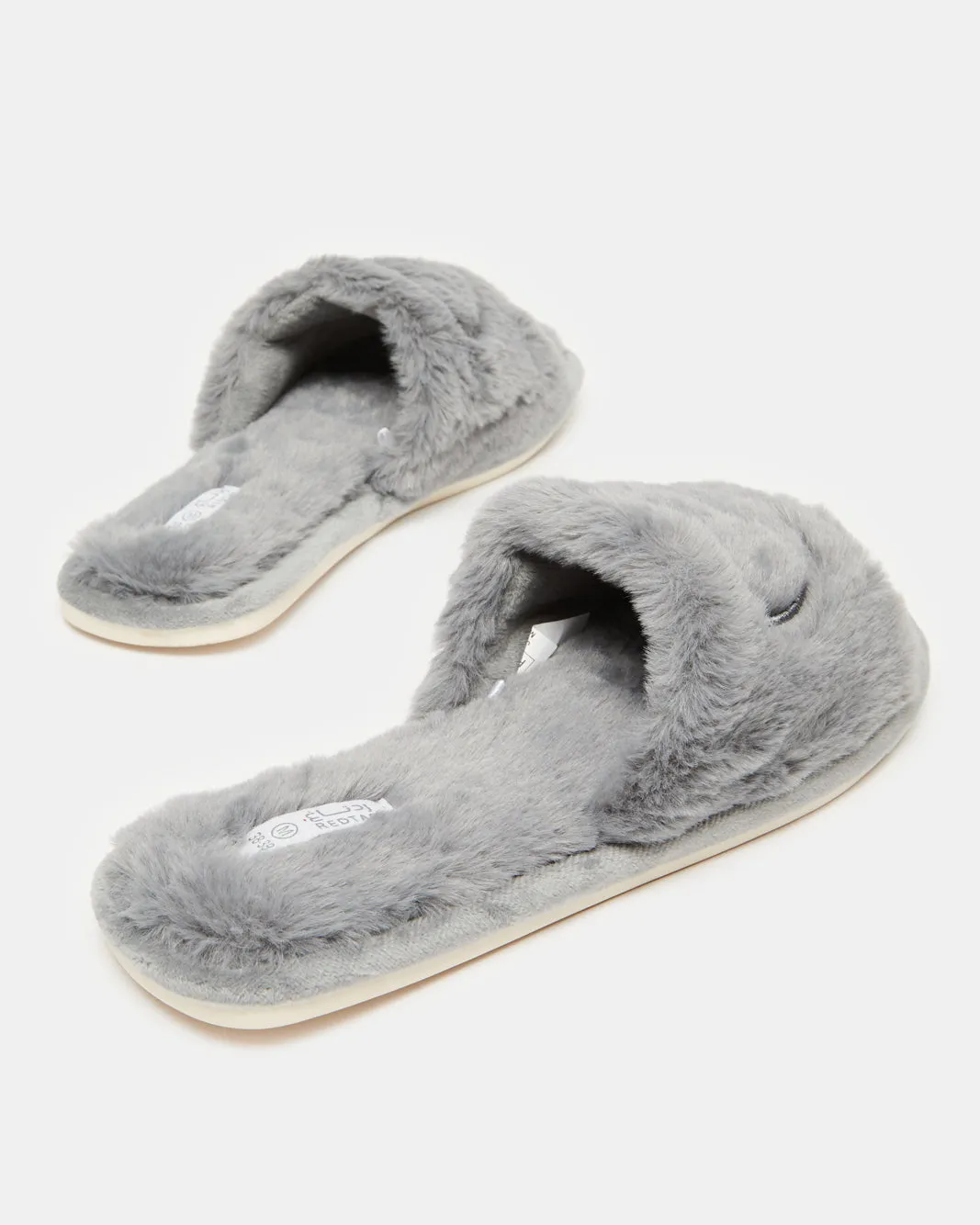 Women Grey Heart Embroidered Slipper sold by Redtag product image thumbnail 4