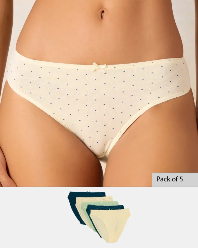 Women Assorted Highleg Brief Set (Pack of 5) sold by Redtag