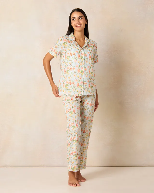 Women Ivory Printed Pajama  Set (2 Piece) sold by Redtag