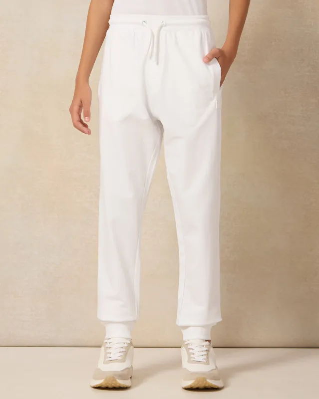 Senior Boys White Table Active Pants sold by Redtag