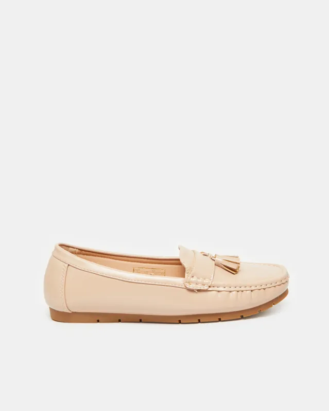 Women Pink Moccasin With Tussle Upper sold by Redtag