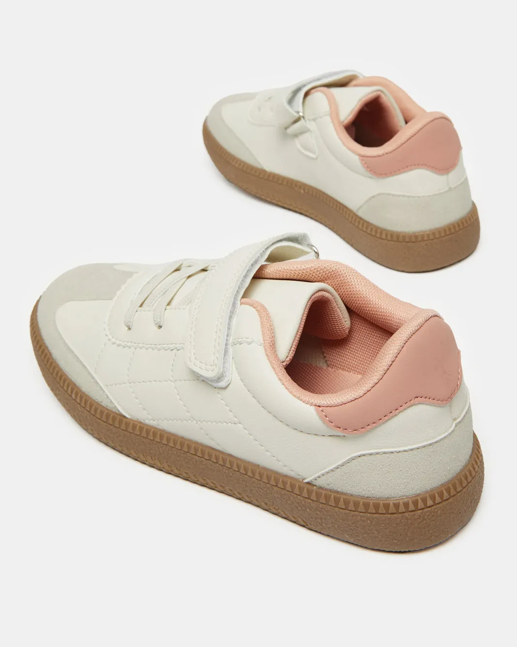 Senior Girls Cream Velcro Sneakers sold by Redtag product image thumbnail 4