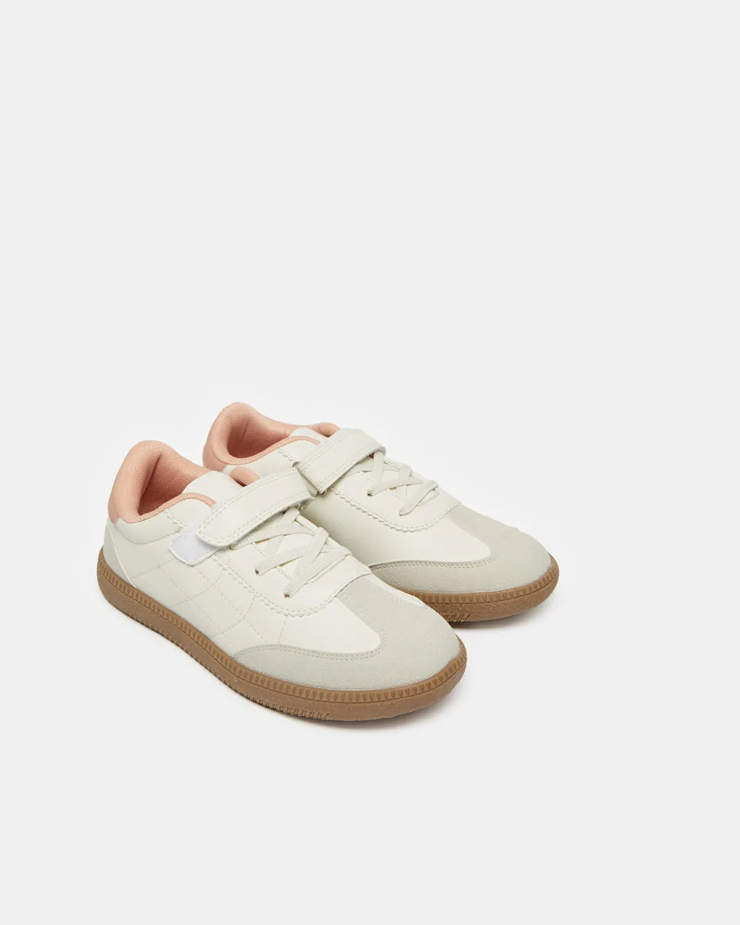 Senior Girls Cream Velcro Sneakers sold by Redtag product image thumbnail 2