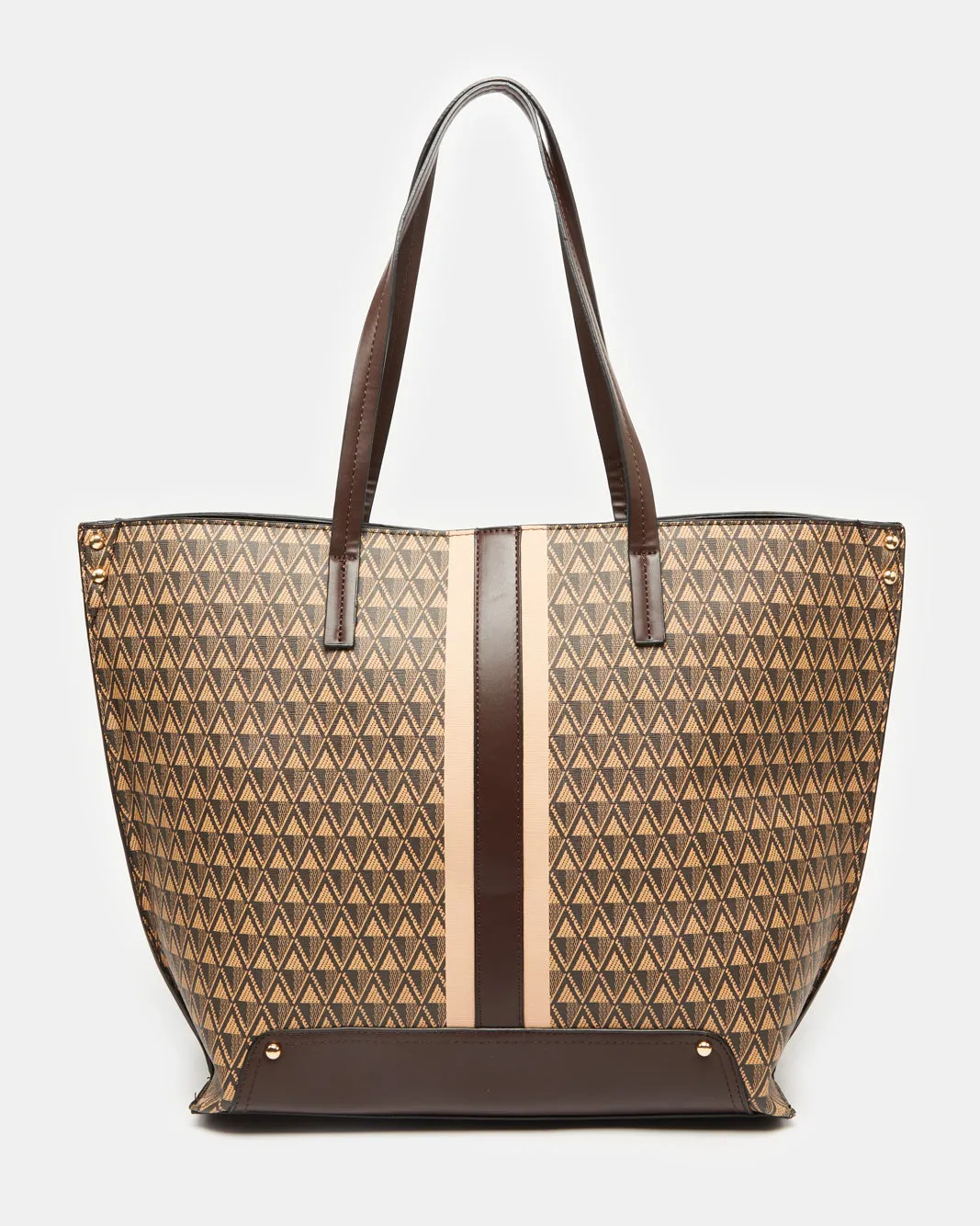 Women Brown Embellished Tote Bag sold by Redtag