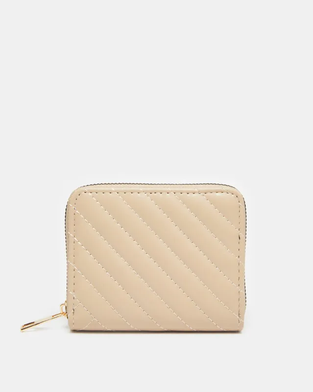 Women Beige Textured Purse sold by Redtag