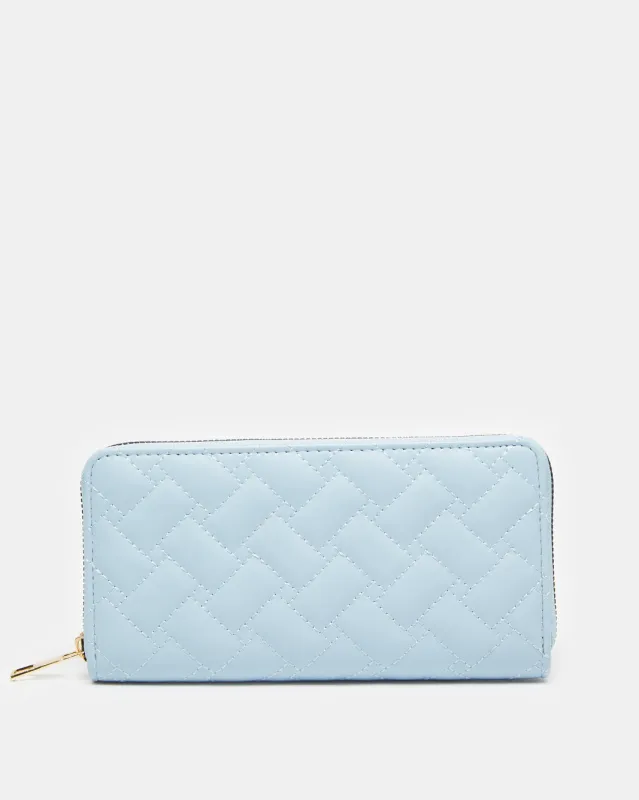 Women Blue Textured Purse sold by Redtag