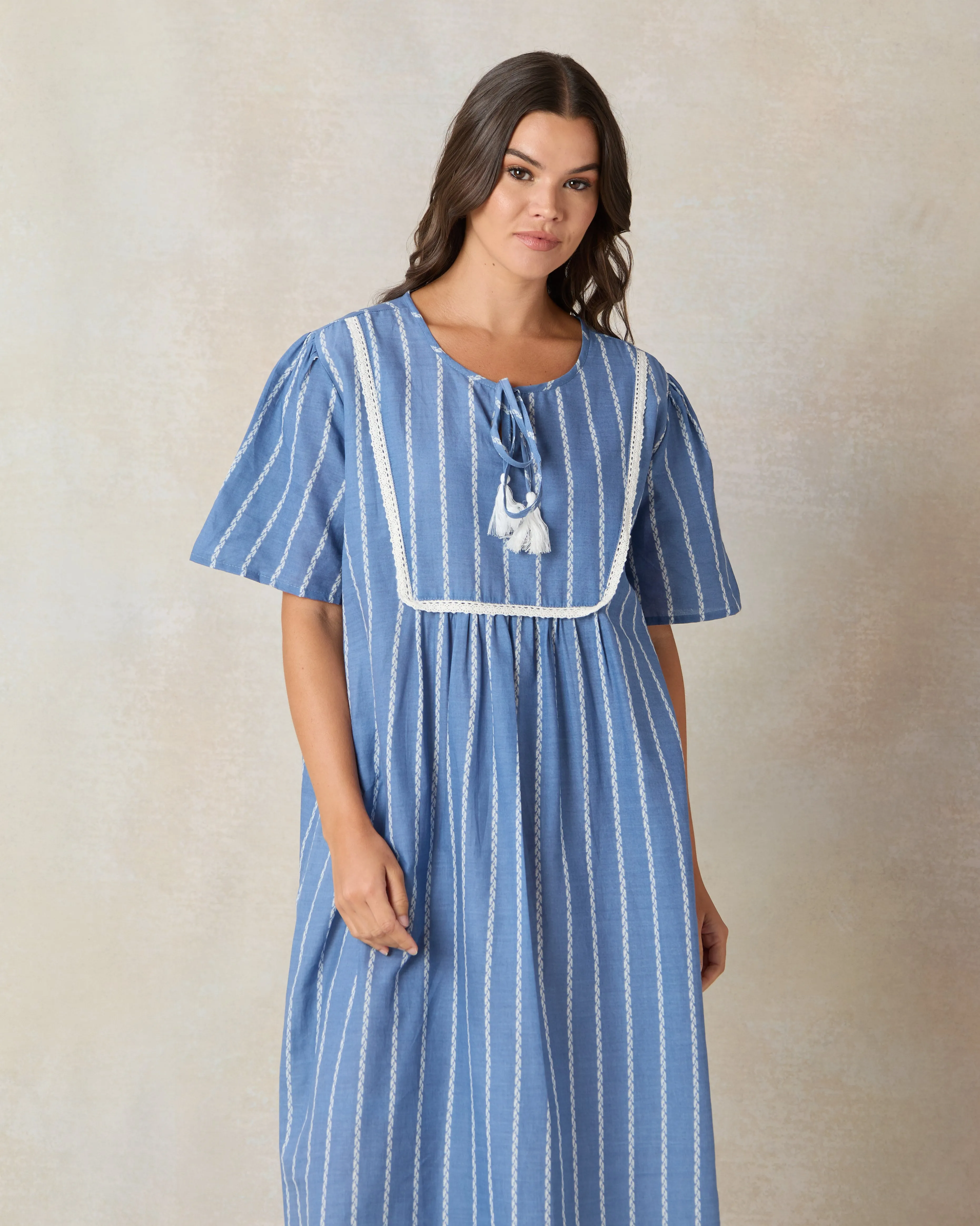 Women Blue Printed Nightgown sold by Redtag product image thumbnail 2