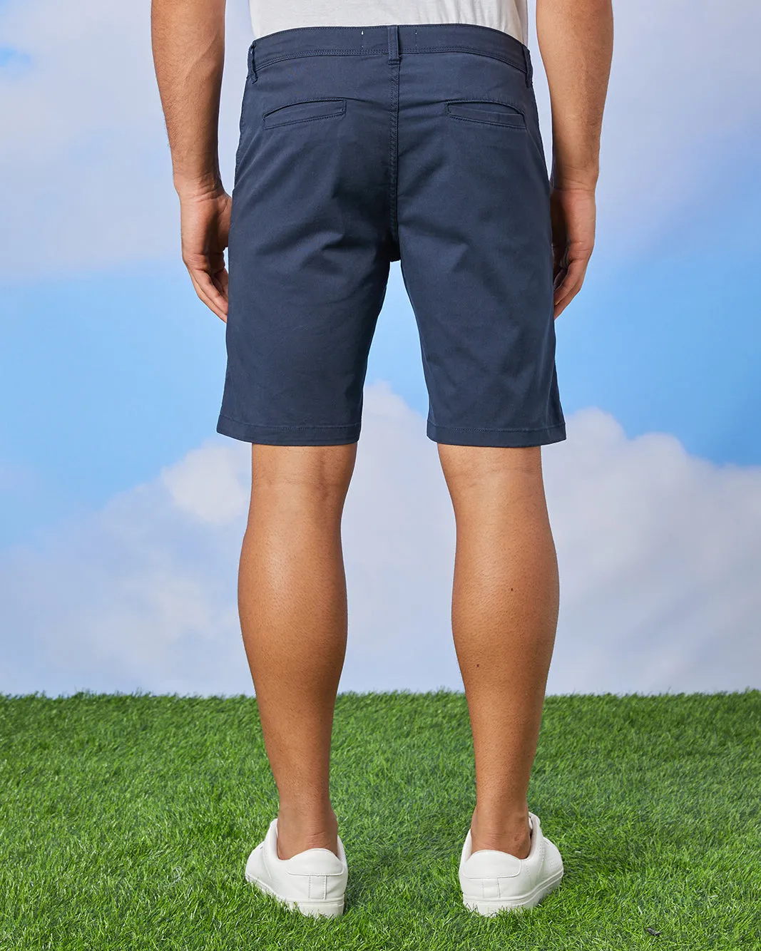 Men Navy Chino Shorts sold by Redtag product image thumbnail 3
