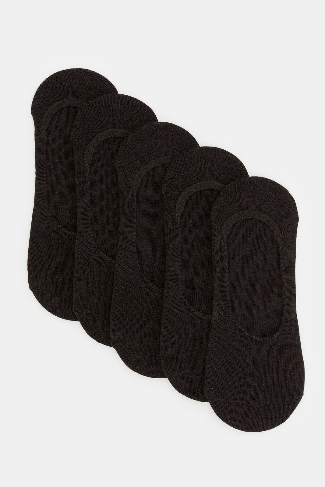 Women Black Invisible Socks Set (5 pairs) sold by Redtag