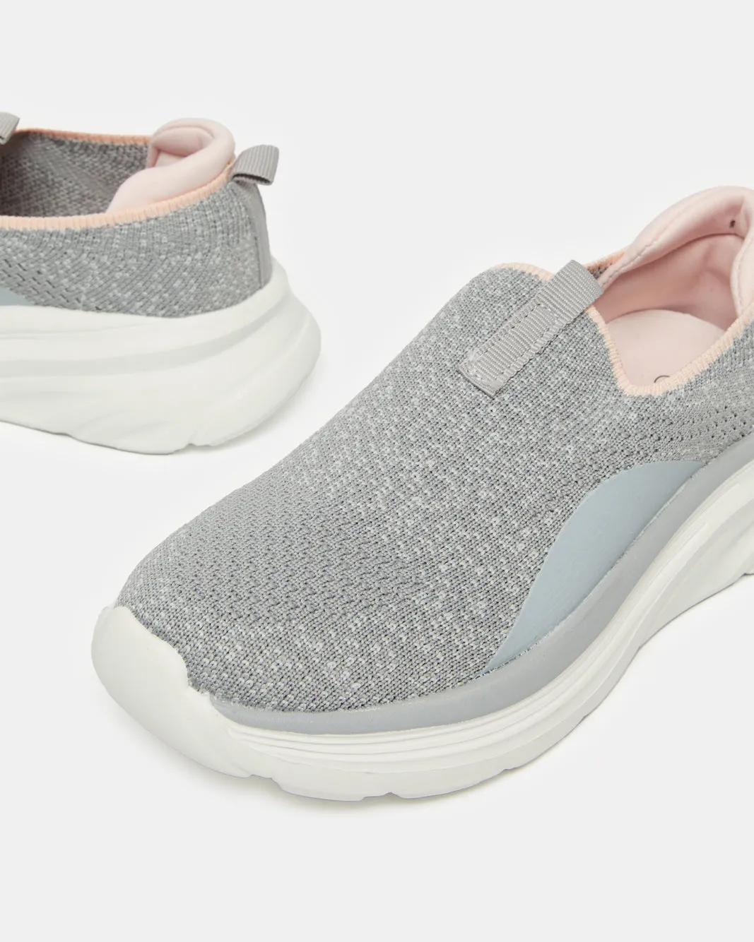 Senior Girls Grey Textured Slip-On sold by Redtag product image thumbnail 3