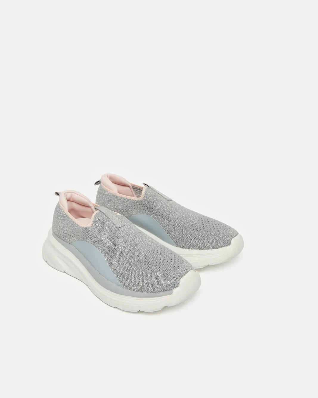 Senior Girls Grey Textured Slip-On sold by Redtag product image thumbnail 2