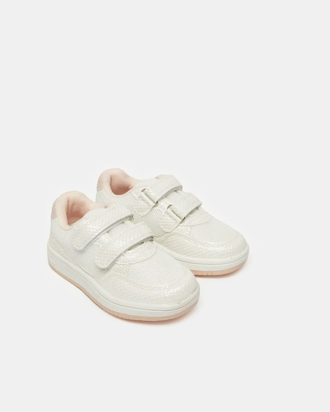 Infant Girls White Double Velcro Sneakers sold by Redtag product image thumbnail 2