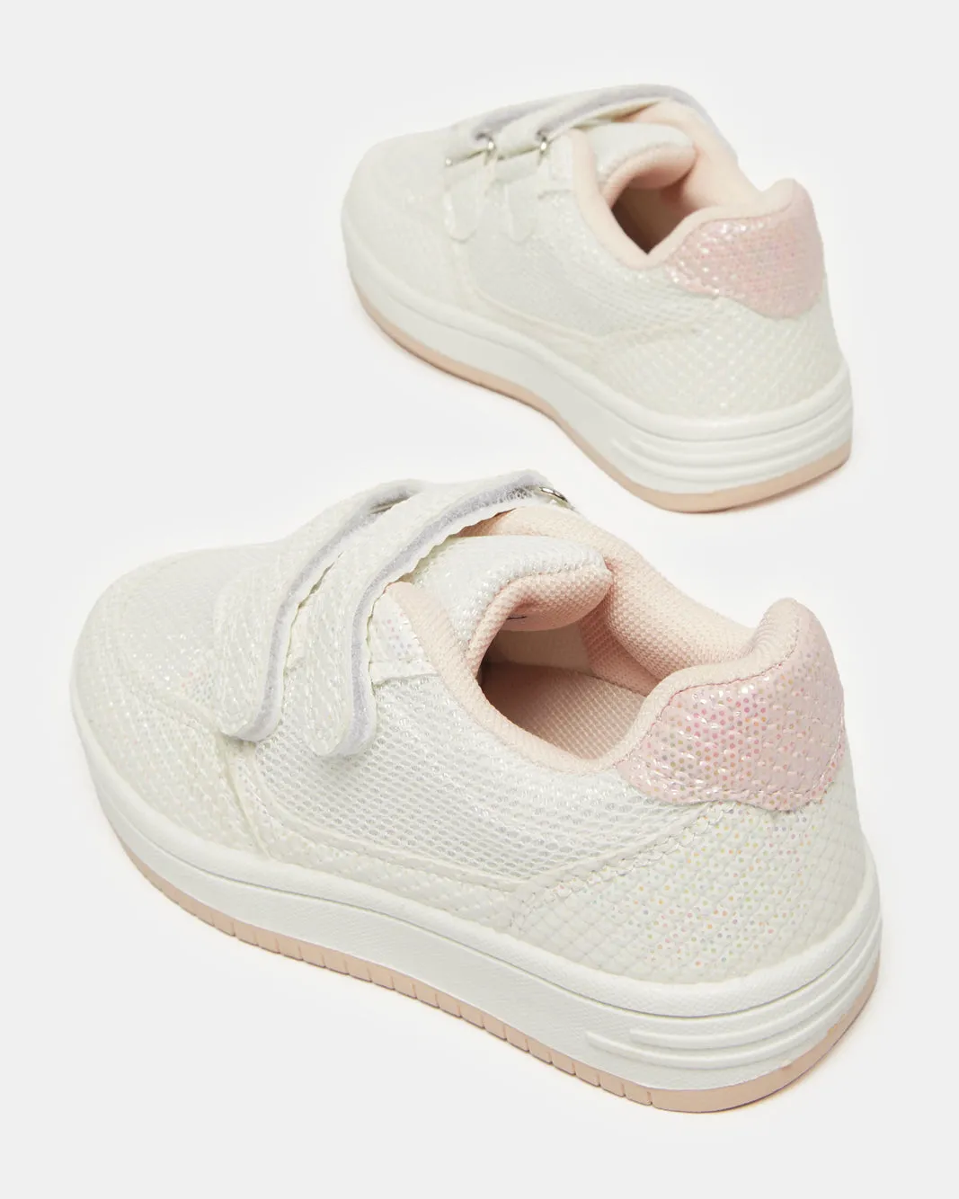 Infant Girls White Double Velcro Sneakers sold by Redtag product image thumbnail 4