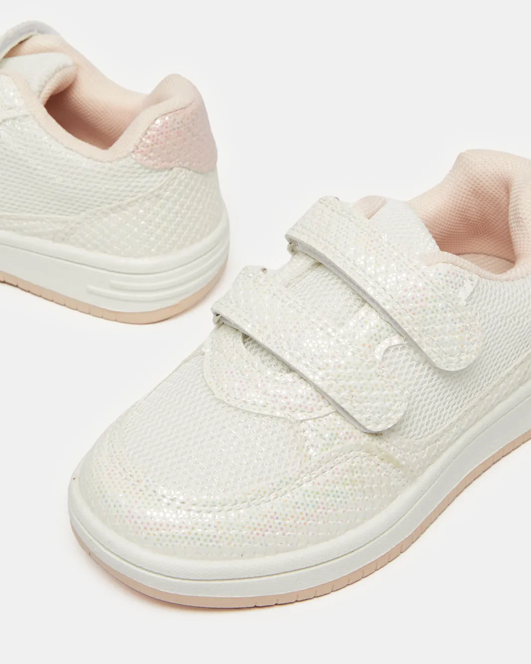 Infant Girls White Double Velcro Sneakers sold by Redtag product image thumbnail 3