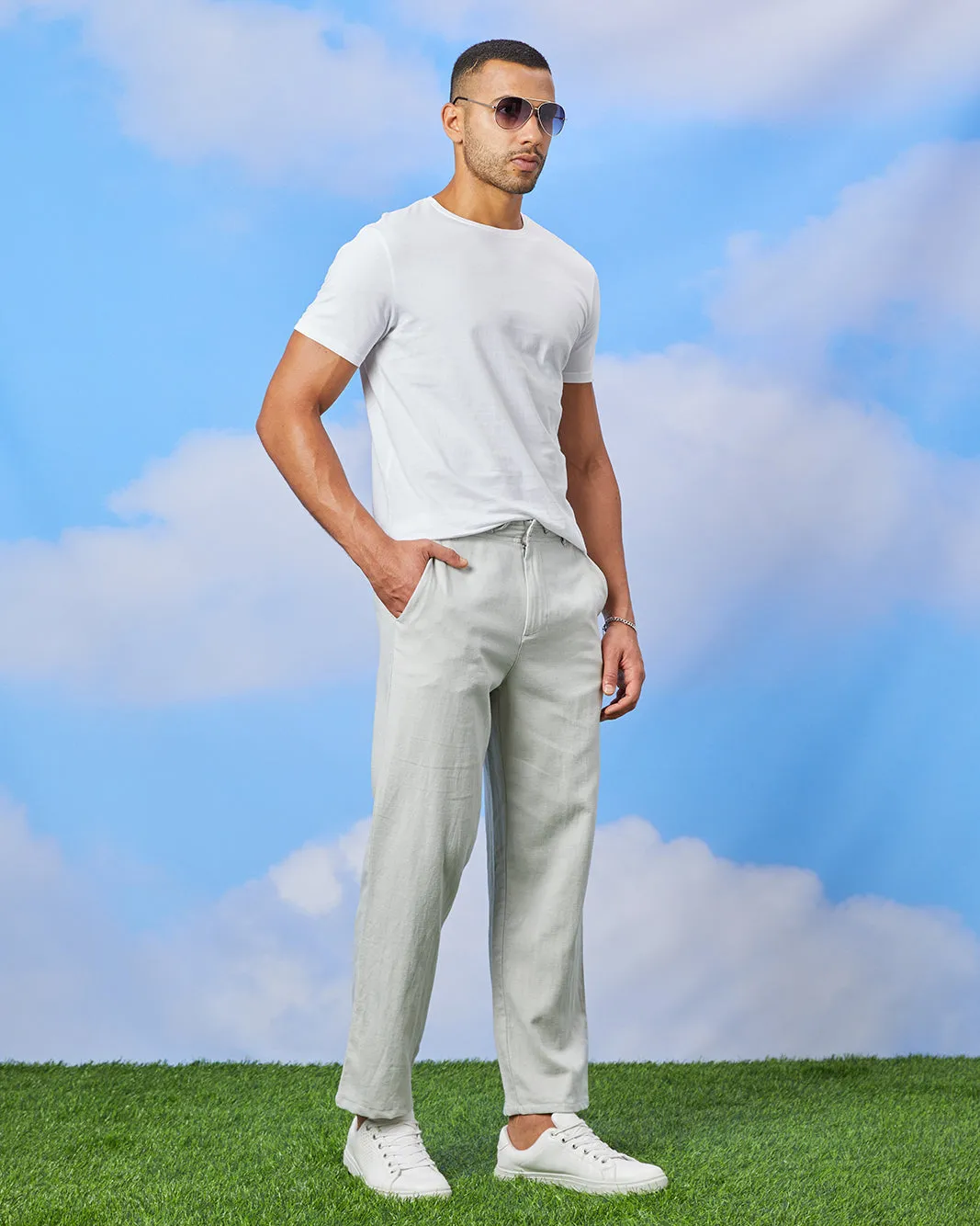 Men Grey Relax Fit Trouser sold by Redtag product image thumbnail 2