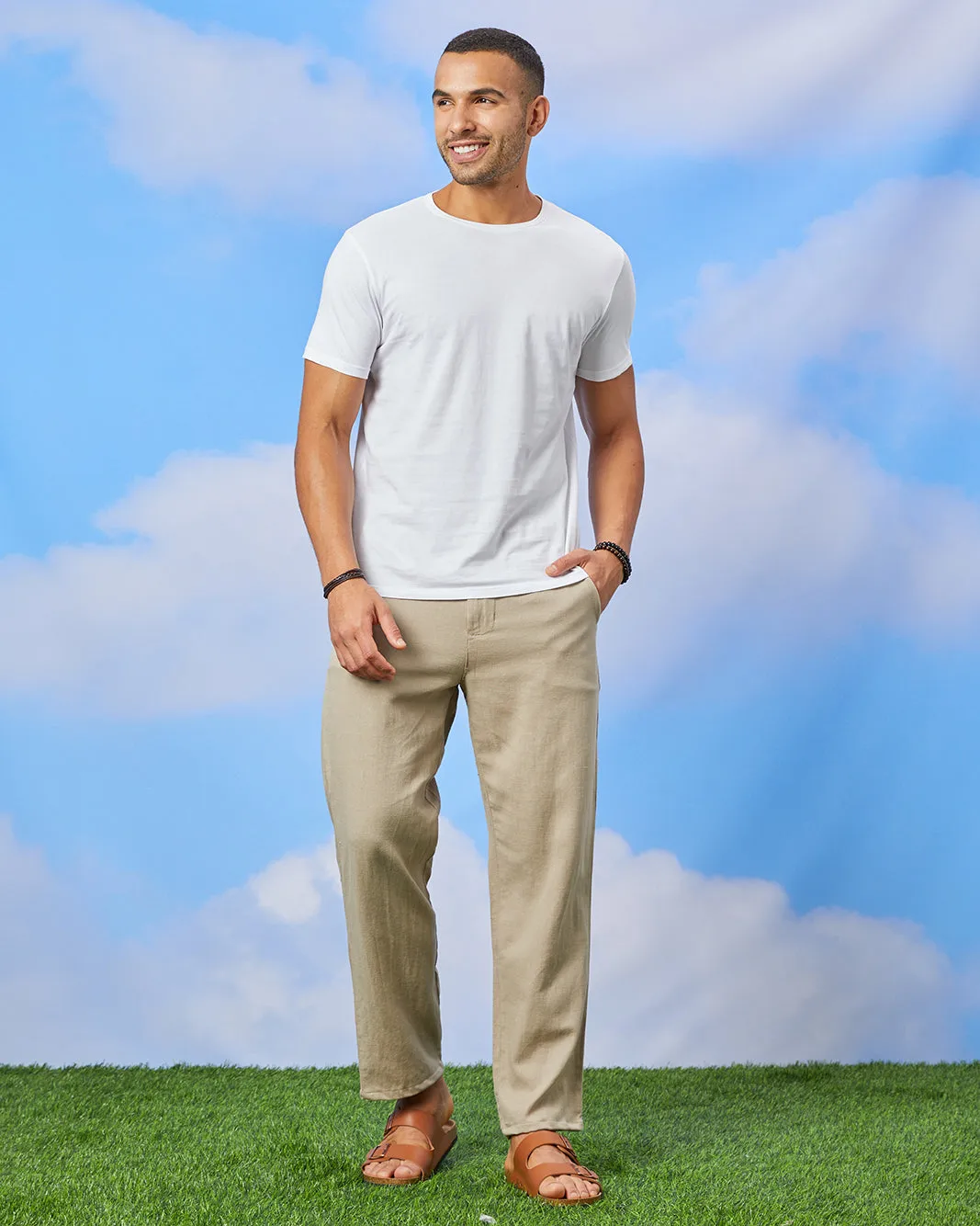 Men Beige Relax Fit Trouser sold by Redtag product image thumbnail 2