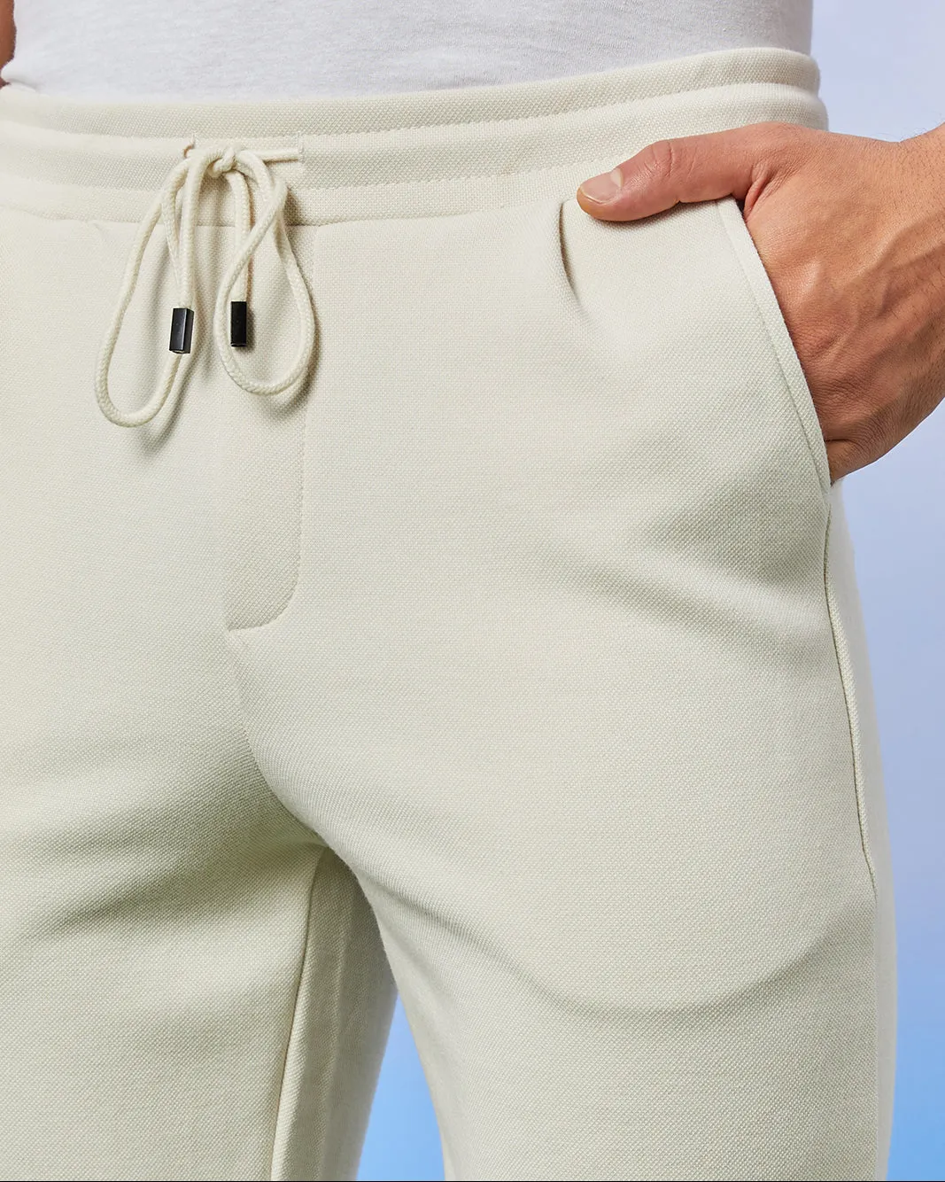Men Beige Smart Shorts sold by Redtag product image thumbnail 4