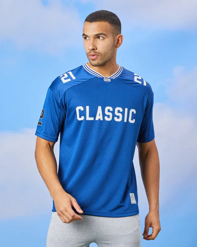 Men Blue Active Oversize T-Shirt sold by Redtag