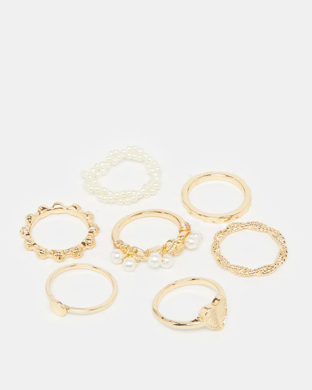 Women Gold Embellished Ring Set (Pack of 7) sold by Redtag product image thumbnail 3