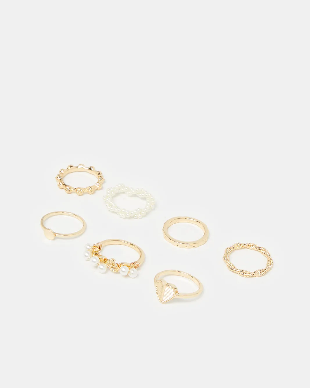 Women Gold Embellished Ring Set (Pack of 7) sold by Redtag product image thumbnail 2