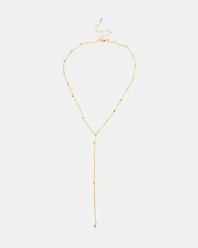 Women Gold Embellished Necklace sold by Redtag