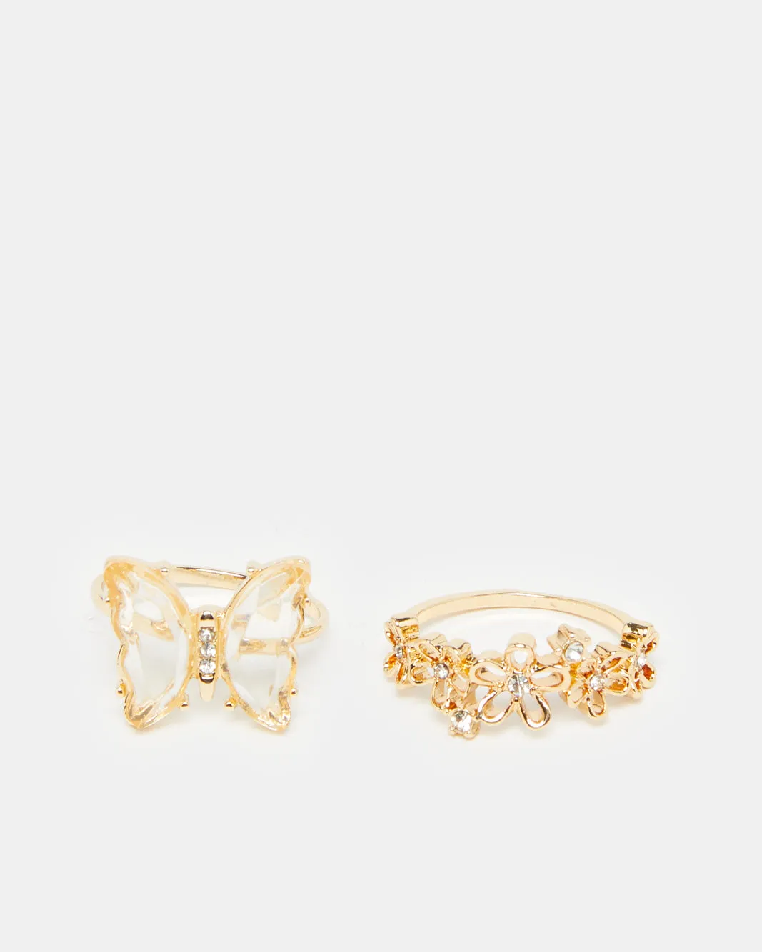 Women Gold Embellished Ring Set (Pack of 2) sold by Redtag