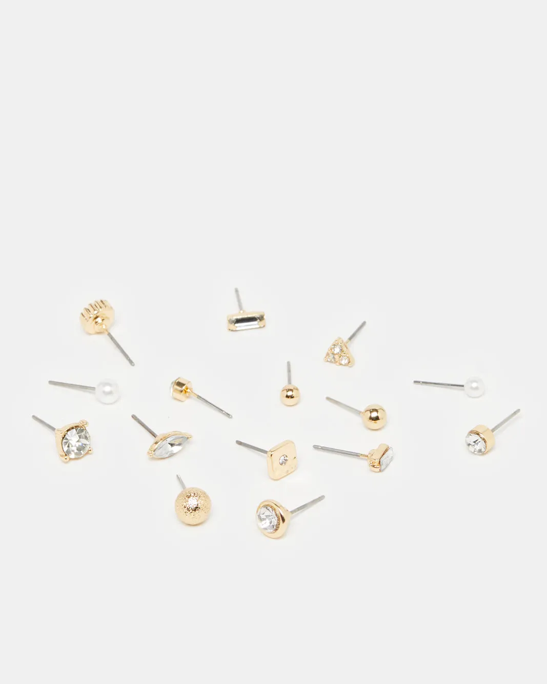 Women Gold Embellished Earring Set (15 Pairs) sold by Redtag product image thumbnail 2