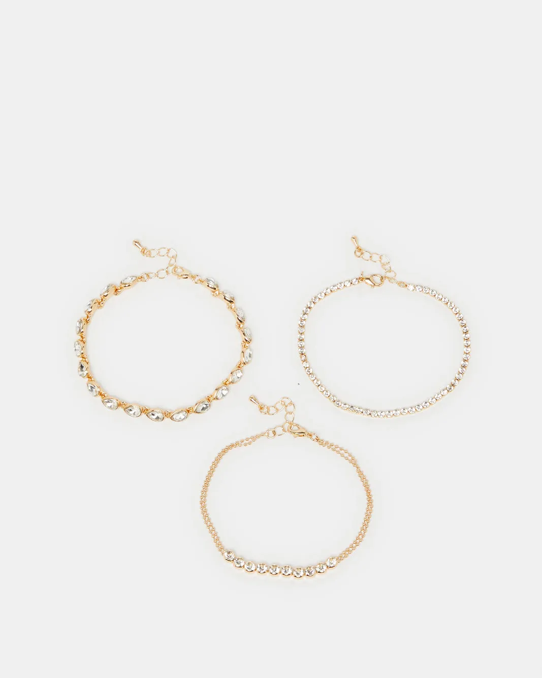 Women Gold Embellished Bracelets Set Of (3 Piece) sold by Redtag