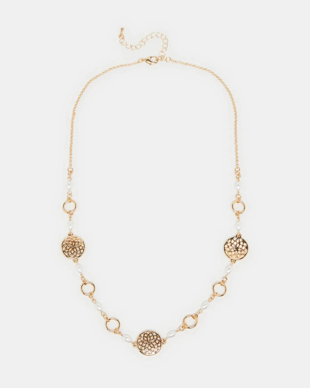 Women Gold Embellished Necklace sold by Redtag