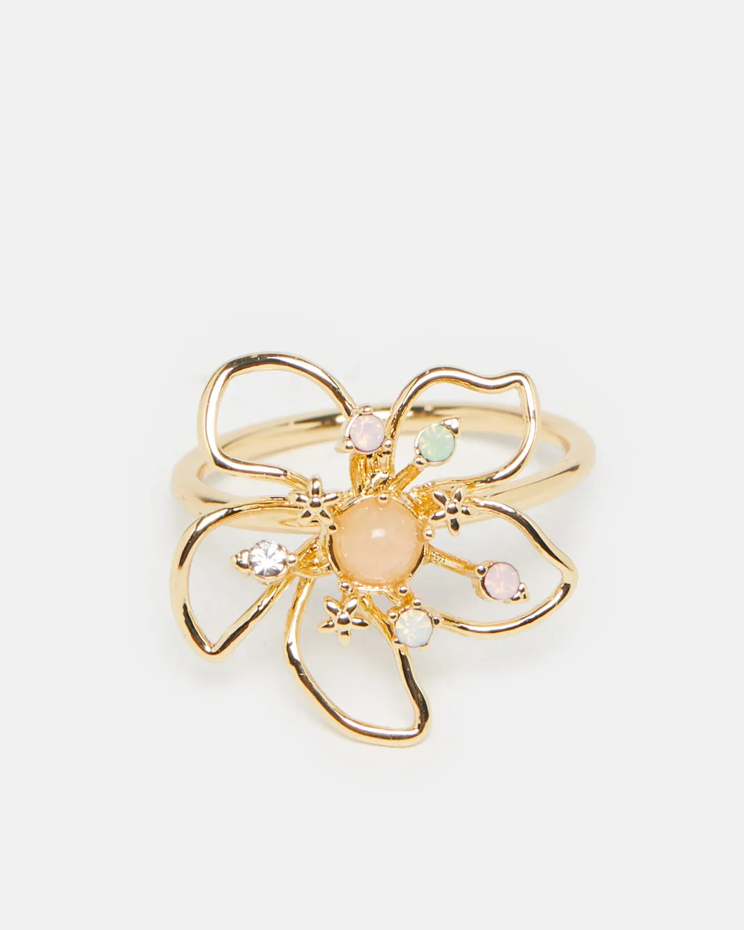 Women Gold Embellished Ring sold by Redtag