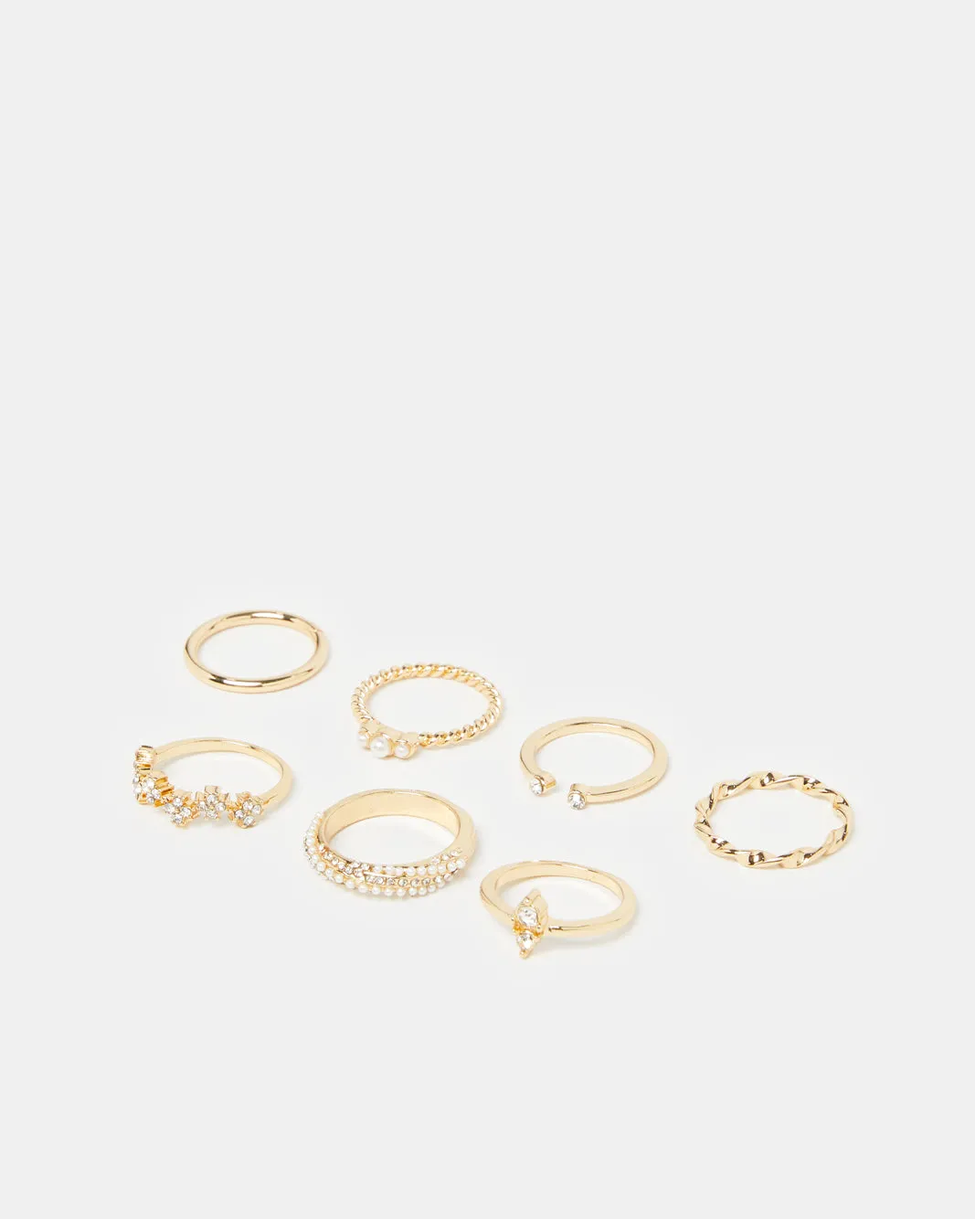 Women Gold Embellished Ring Set (Pack of 7) sold by Redtag product image thumbnail 2